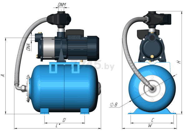 Насосная станция UNIPUMP Auto MH 300 A (34539) - Фото 3