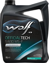 Моторное масло 5W30 синтетическое WOLF OfficialTech MS-F 5 л (65609/5)