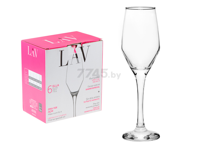 Набор бокалов для шампанского LAV Ella 6 штук 230 мл (LV-ELL532F)
