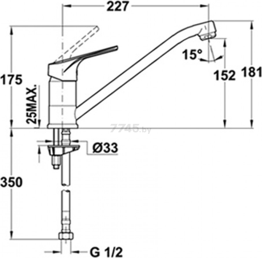 Смеситель для кухни TEKA MTP 913 TG (46913020T) - Фото 2