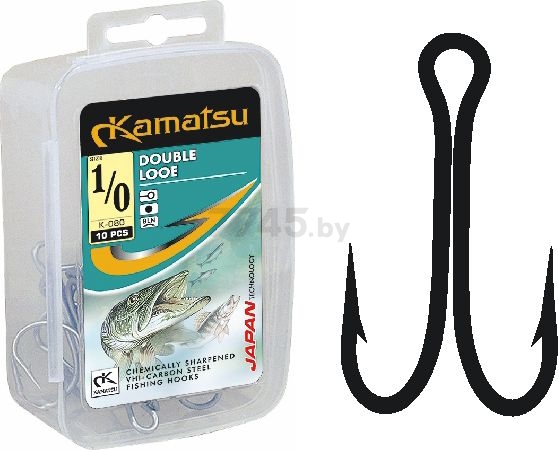 Крючки рыболовные двойные KAMATSU Double Looe K-080 №4/0 10 штук (510900340)