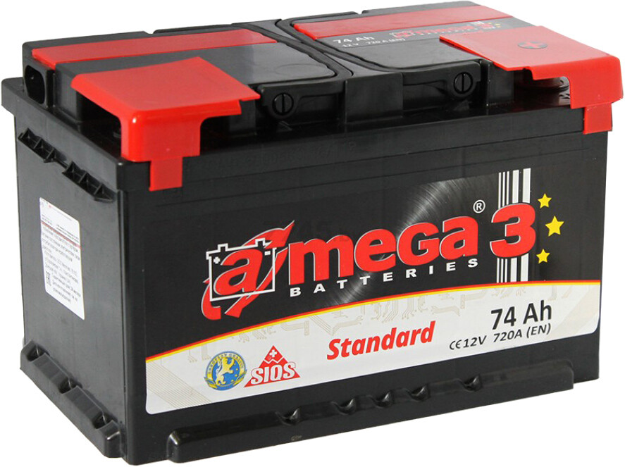 Аккумулятор автомобильный A-MEGA Standard 74 А·ч (ASt 74.0)