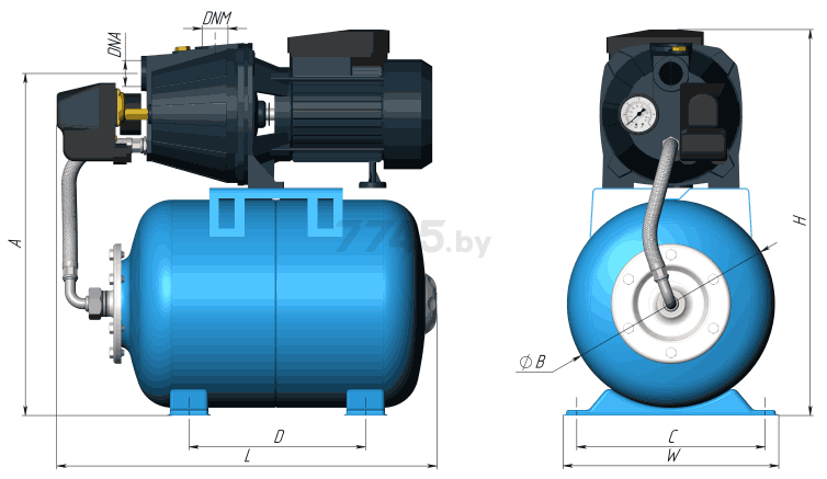 Насосная станция UNIPUMP Auto JET 60 S (26233) - Фото 3