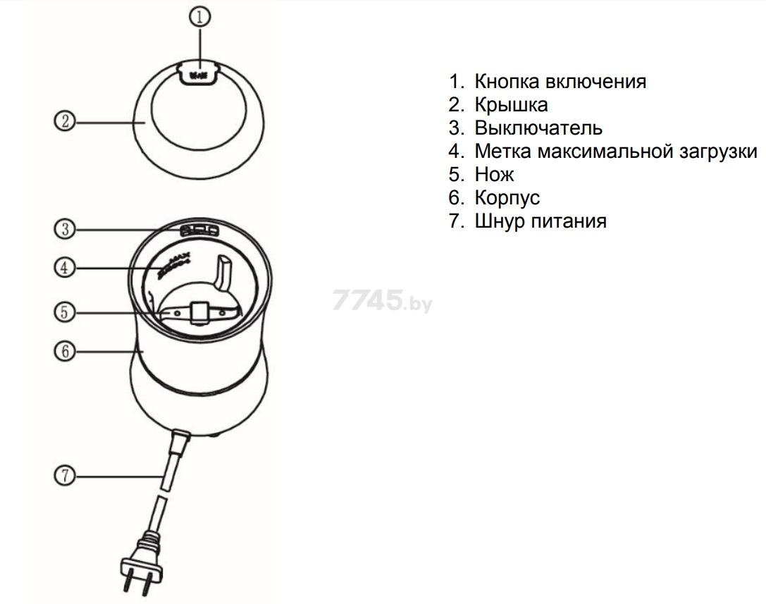 Кофемолка электрическая NORMANN ACG-221 - Фото 6