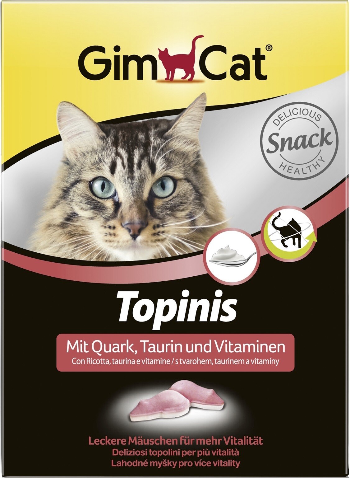 Витамины для кошек GIMBORN GimCat Topinis с творогом и таурином 220 г (4002064409757)
