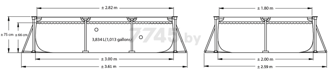 Бассейн INTEX Rectangular Frame 28272NP (300x200x75) - Фото 3