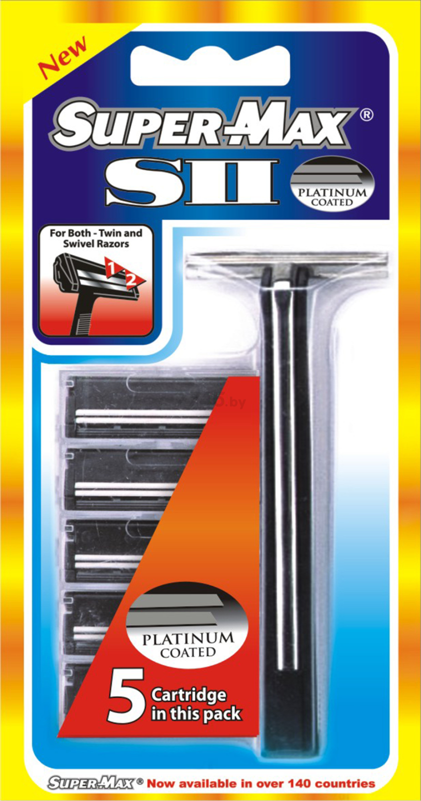 Бритва SUPER-MAX SII System и кассета 5 штук (AE08e)