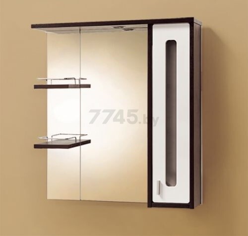 Шкаф с зеркалом для ванной АКВАЛЬ Бали 75 правый (БАЛИ.04.75.02.R)
