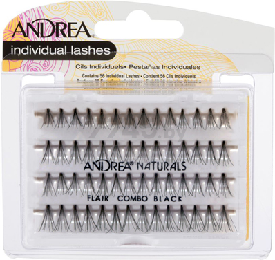 Пучки ресниц ANDREA Individual Lashes безузелковые комбинированные черные (26710)
