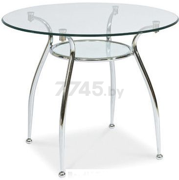 Стол кухонный SIGNAL Finezja A прозрачный 90х77 см (FINEZJAAT90)