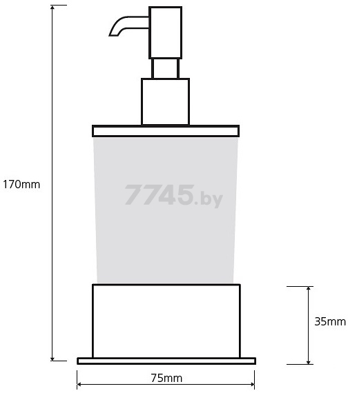 Дозатор для жидкого мыла BEMETA Plaza-Hranate хром (140109161) - Фото 2