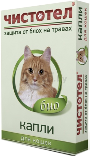 Биокапли от блох для кошек ЧИСТОТЕЛ C501 1 пипетка (4607092073149)