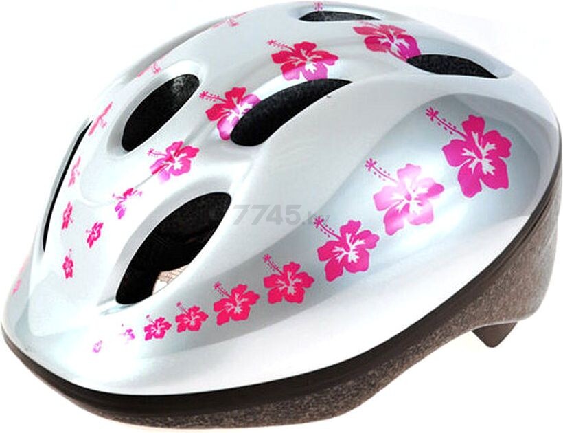 Шлем защитный BELLELLI Pink Leaves 50-56 см (RR17138)