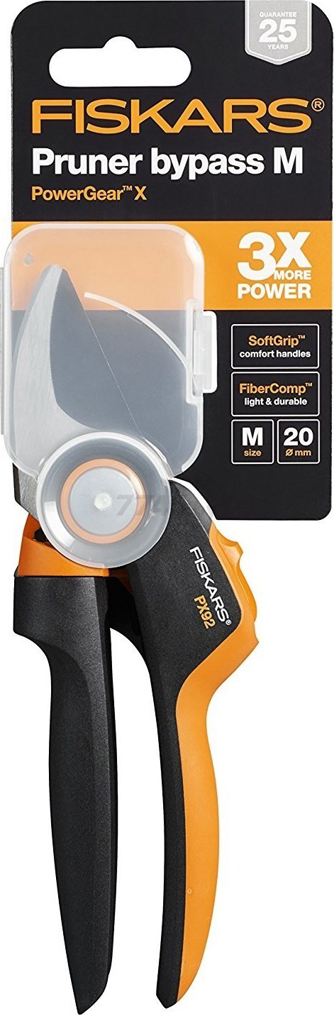 Секатор плоскостной FISKARS PowerGear M PX92 (1023630) - Фото 2