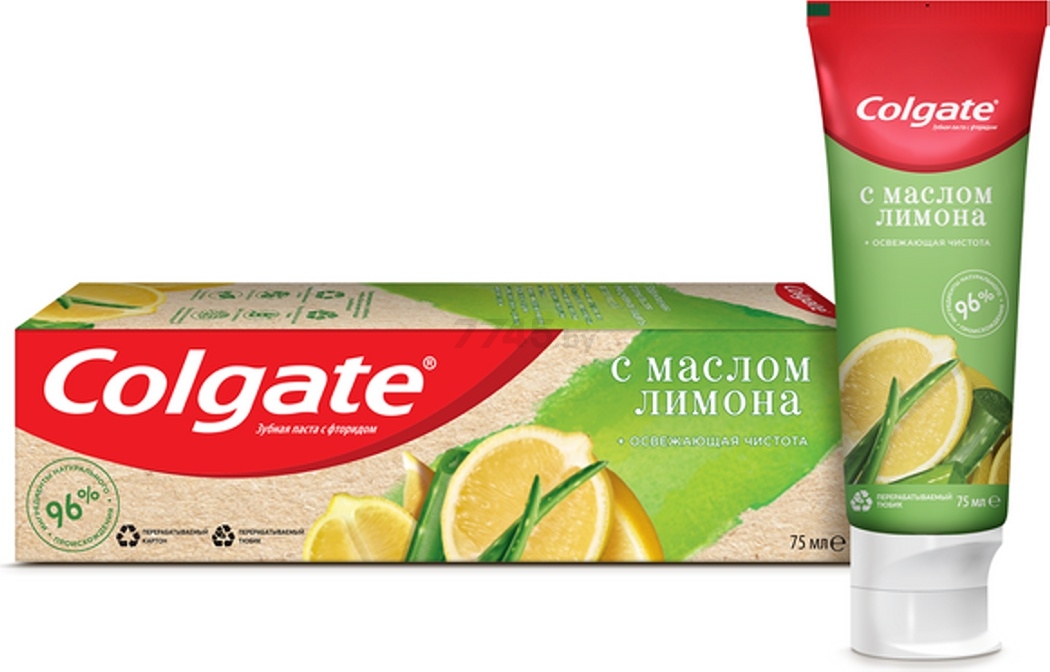 Зубная паста COLGATE Освежающая чистота с маслом лимона 75 мл (6920354828300) - Фото 4