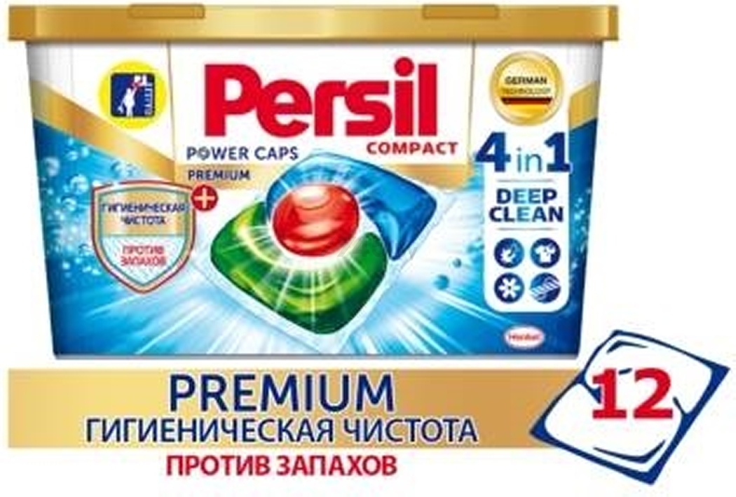 Капсулы для стирки PERSIL Power Caps Premium 12 штук (9000101420975)