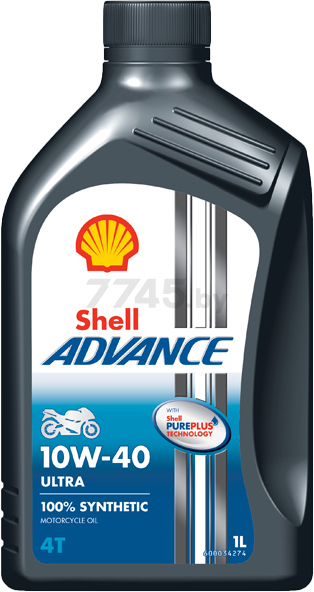 Масло четырехтактное 10W40 синтетическое SHELL Advance 4T Ultra 1 л (550053785)