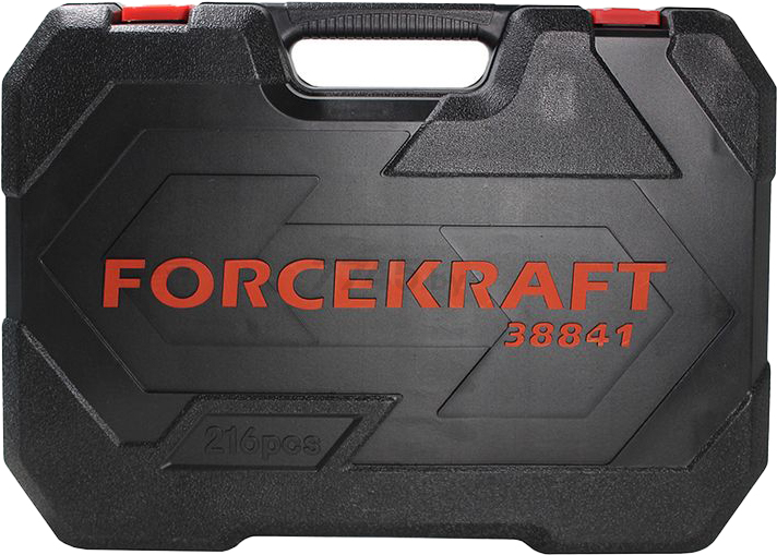 Набор инструментов 1/4", 3/8", 1/2" 6 граней 216 предметов FORCEKRAFT (FK-38841) - Фото 3