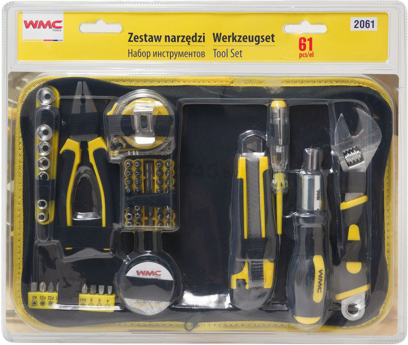 Набор инструментов 1/4" 6 граней 61 предмет WMC TOOLS (WMC-2061) - Фото 4