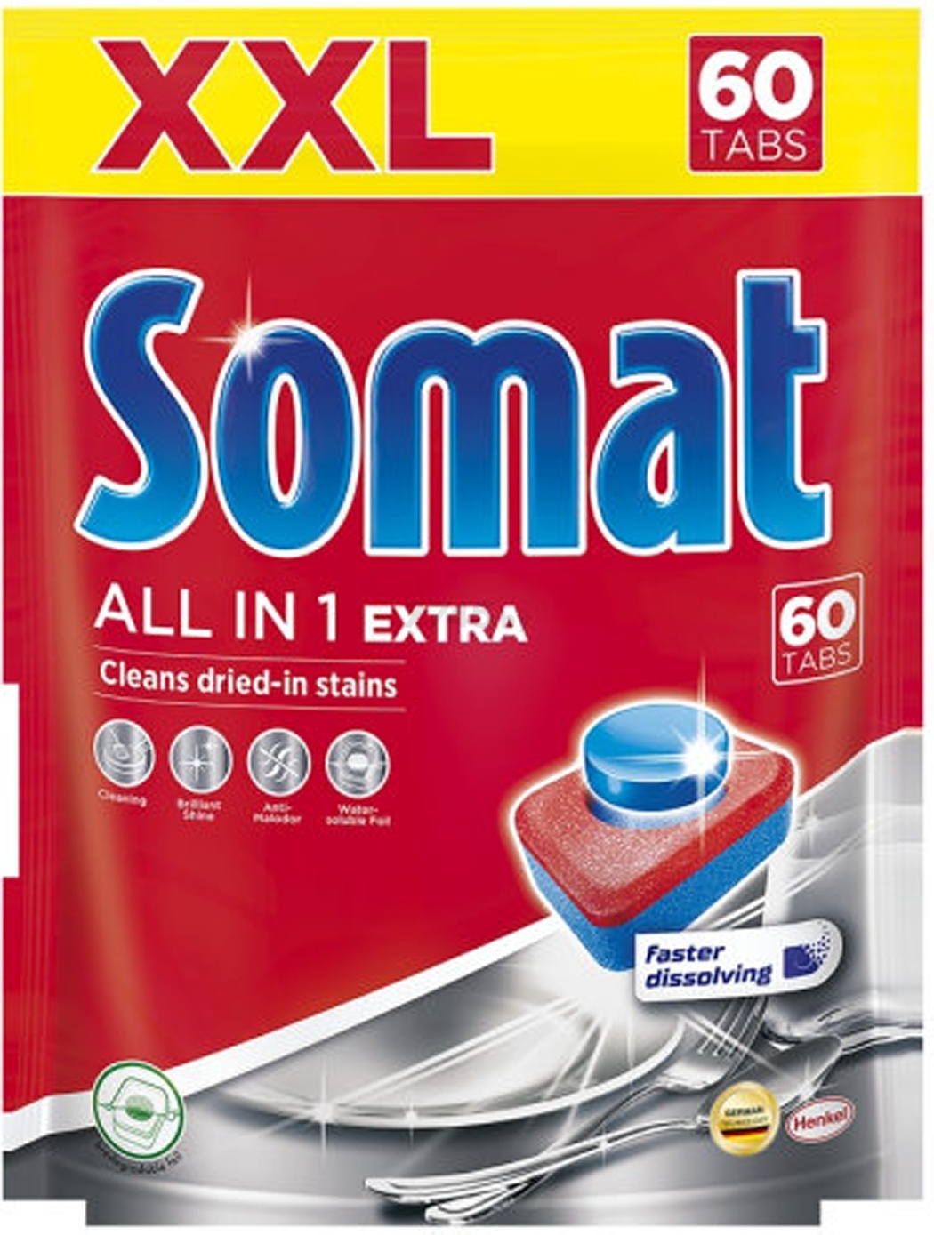 Таблетки для посудомоечных машин SOMAT All in 1 60 штук (9000101356502) - Фото 2