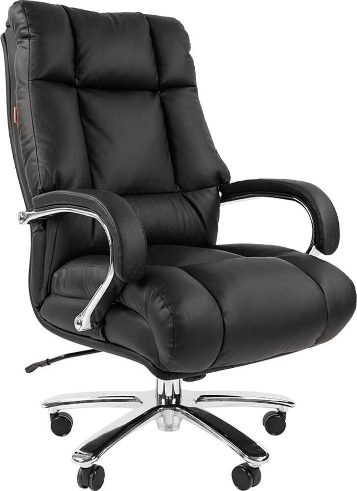 Кресло компьютерное CHAIRMAN 405 кожа черный (00-07029407)