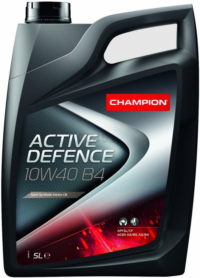 Моторное масло 10W40 полусинтетическое CHAMPION Active Defence B4 5 л (8204319)