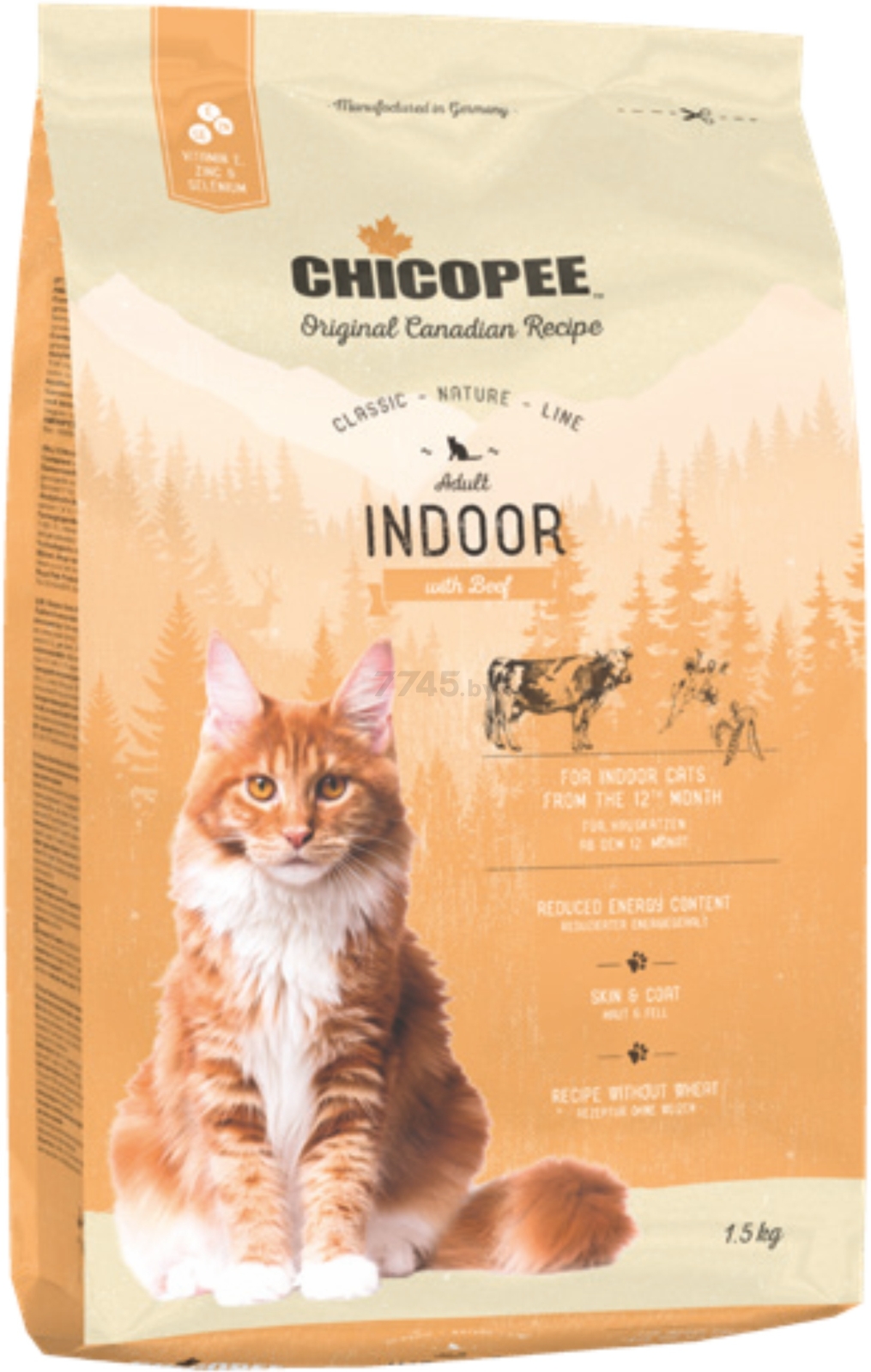 Сухой корм для кошек CHICOPEE CNL Indoor говядина 1,5 кг (52811015)