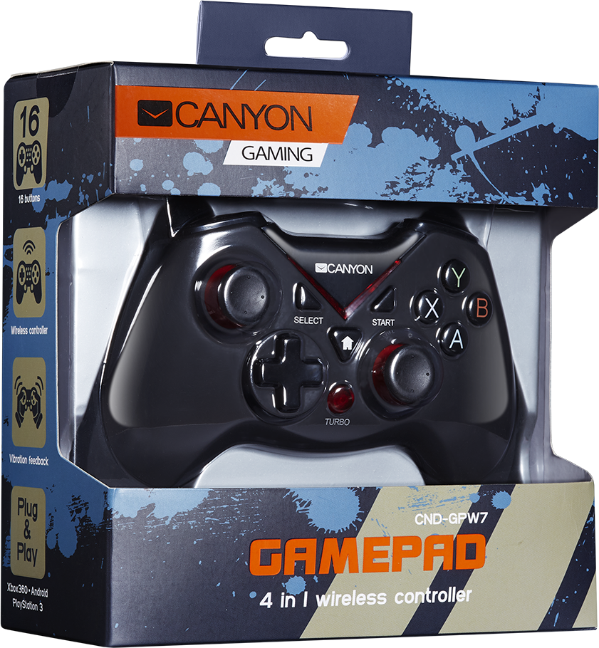 Беспроводной геймпад CANYON 2.4G Wireless Controller 4in1 PC/PS3/Android/XboxOne (CND-GPW8) - Фото 4