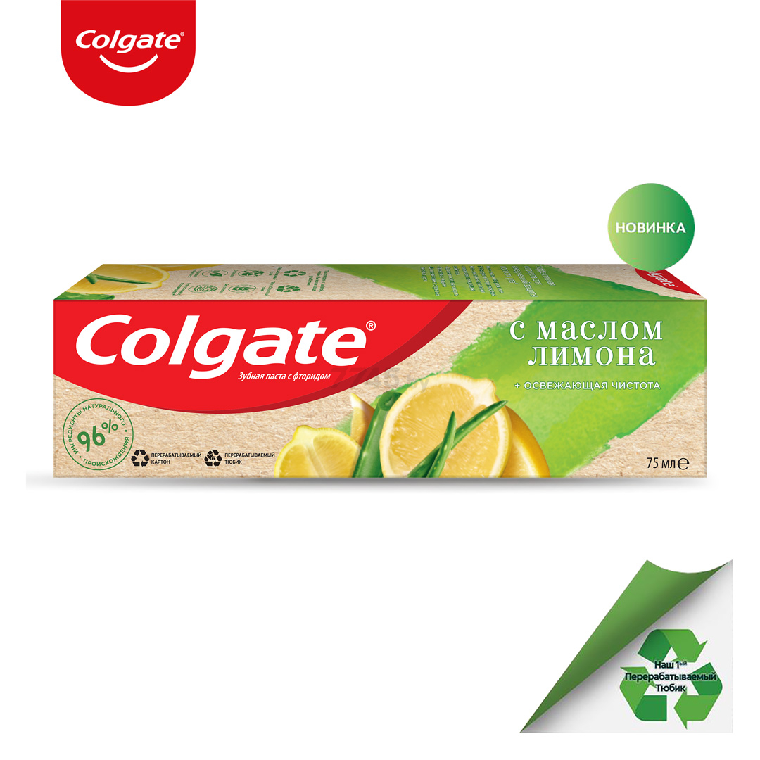 Зубная паста COLGATE Освежающая чистота с маслом лимона 75 мл (6920354828300) - Фото 2
