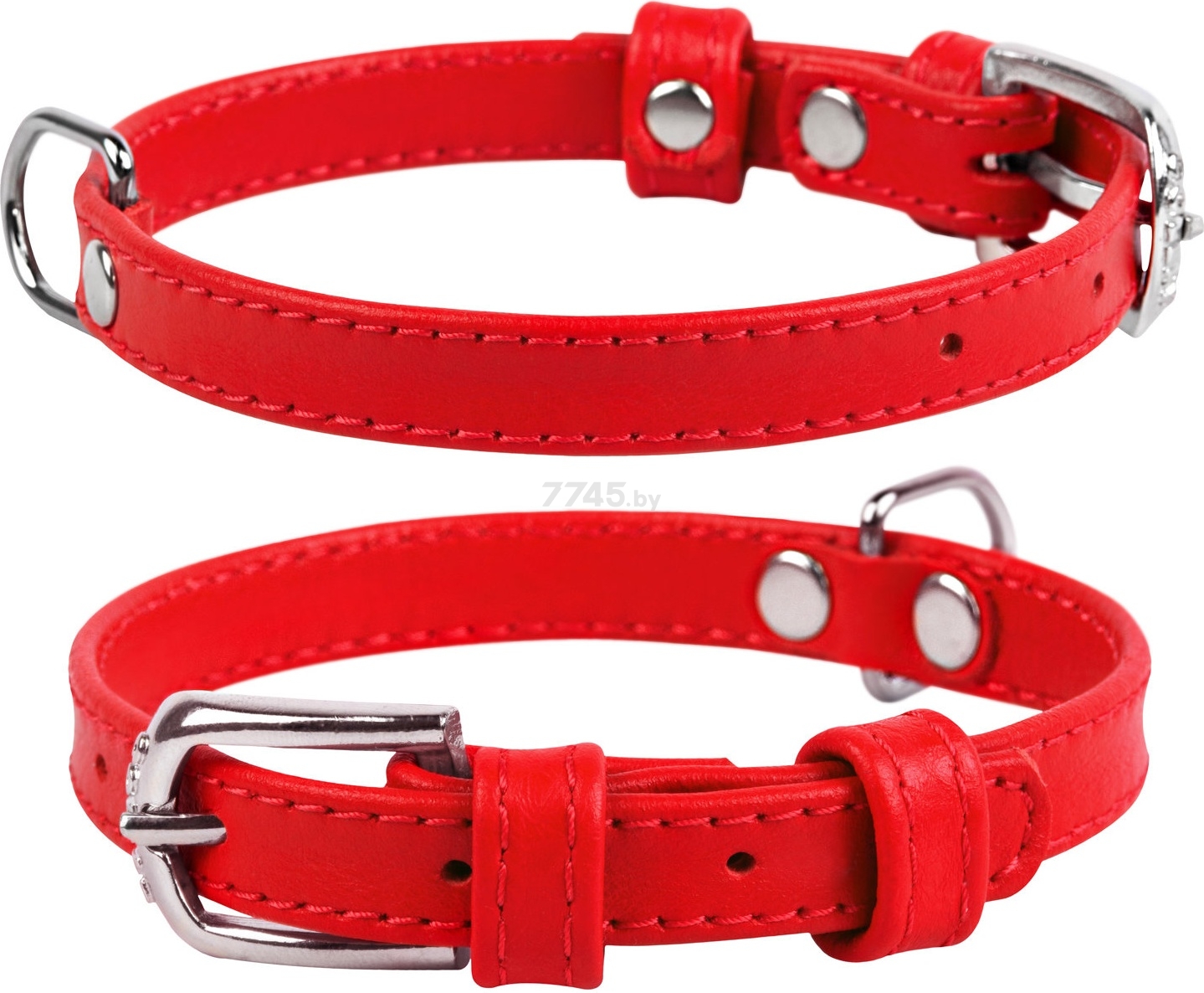 Ошейник для собак COLLAR Glamour 9 мм 18-21 см красный (32003) - Фото 2