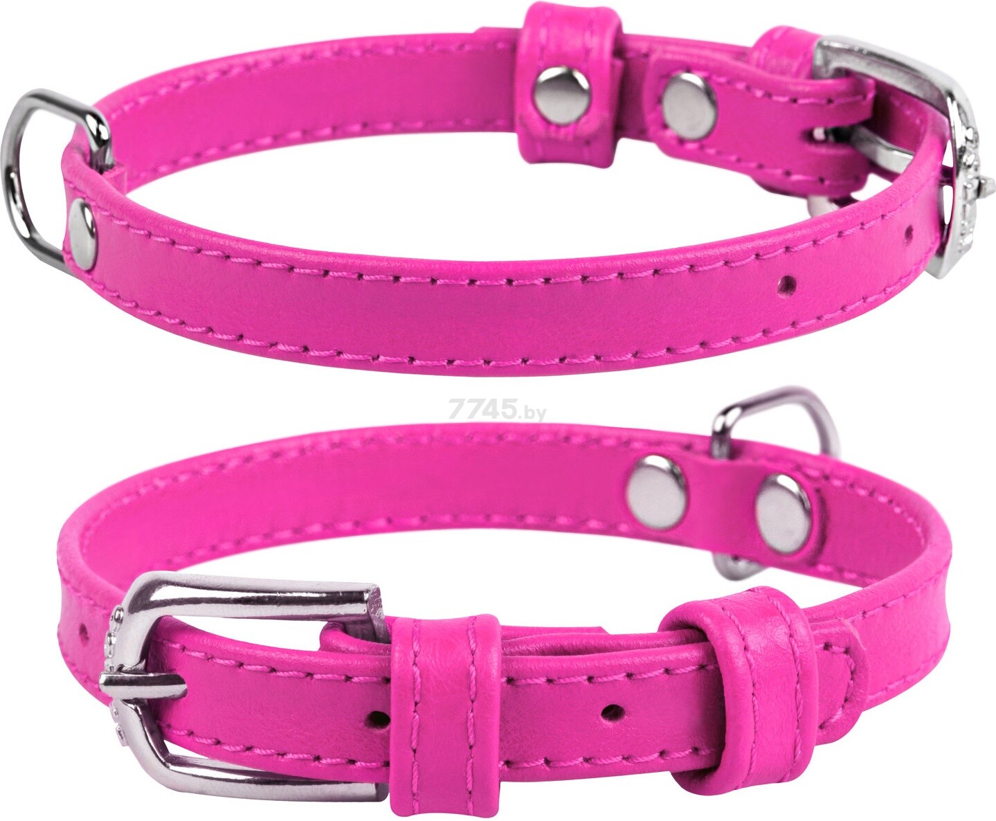 Ошейник для собак COLLAR Glamour 9 мм 18-21 см розовый (32007) - Фото 2