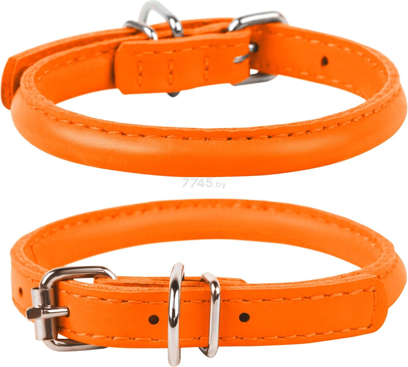 Ошейник для собак COLLAR Glamour Круглый 8 мм 25-33 см оранжевый (22414) - Фото 2