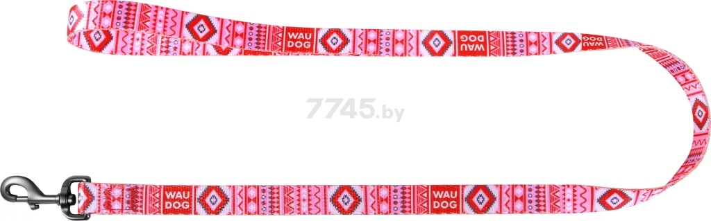 Поводок для собак COLLAR Waudog Nylon Этно 20 мм 1,22 м красный (4670)