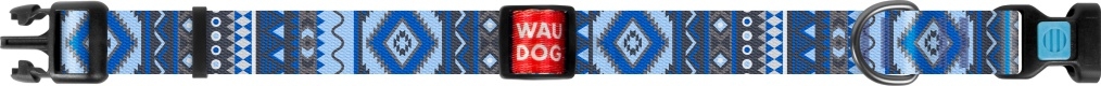 Ошейник для собак COLLAR Waudog Nylon Этно 20 мм 24-40 см синий (4583) - Фото 3