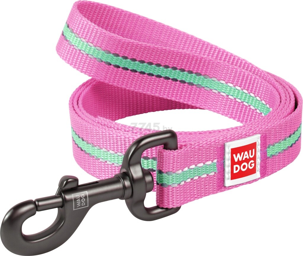 Поводок для собак COLLAR Waudog Nylon Светонакопительный 20 мм 1,22 м розовый (45747-1) - Фото 2