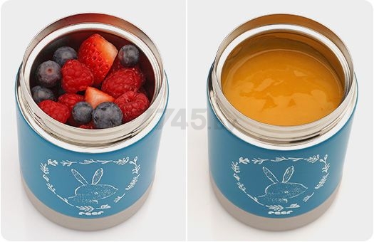 Термос для хранения пищи REER ColourDesign 300 мл синий (90411) - Фото 4