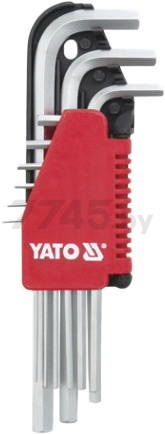 Набор ключей шестигранных 1,5-10 мм 9 предметов длинных YATO (YT-0501)