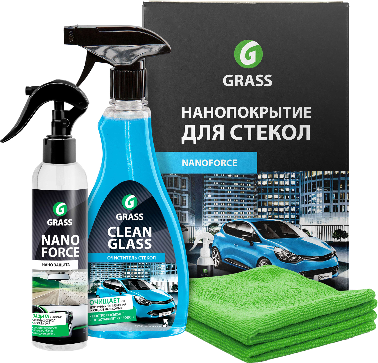 Набор нанопокрытие для стекла GRASS NanoForce (NF05)