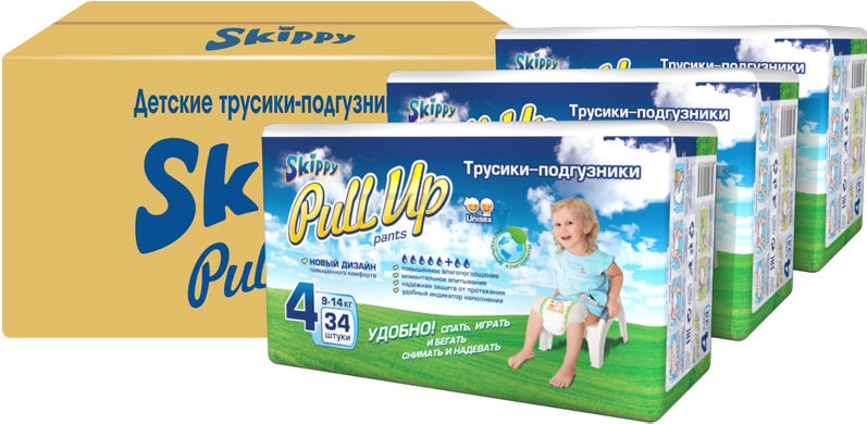 Подгузники-трусики SKIPPY Pull Up 4 Maxi 9-14 кг купить в Минске — цены в  интернет-магазине 7745.by