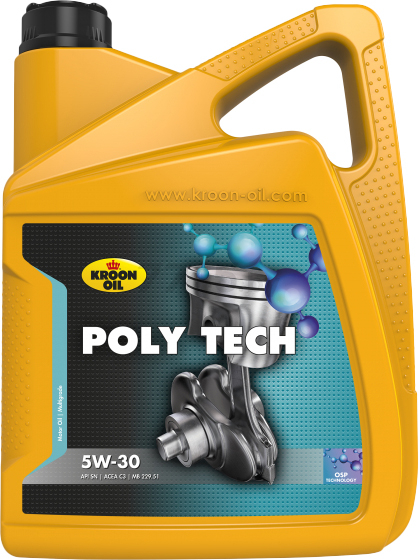 Моторное масло 5W30 синтетическое KROON-OIL Poly Tech 1 л (32578)