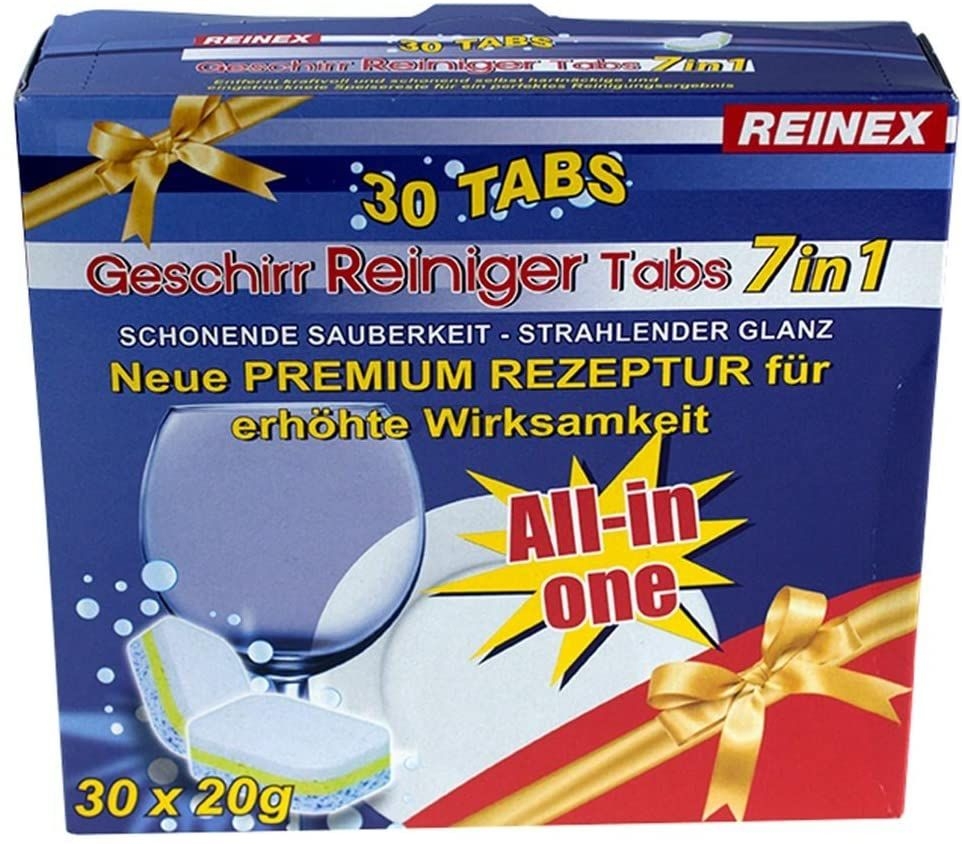 Таблетки для посудомоечных машин REINEX Geschirr-Reining Tabs 7 в 1 30 шт (13842)