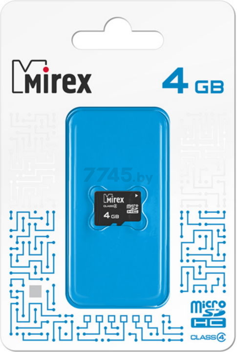Карта памяти MIREX MicroSDHC 4 Гб Class 4 (13612-MCROSD04)