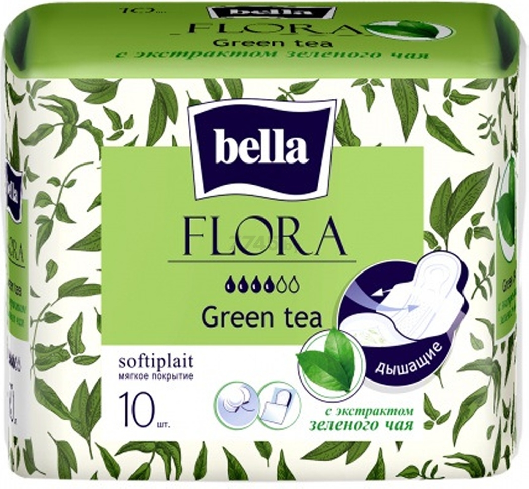 Прокладки гигиенические BELLA Flora Green Tea 10 штук (5900516305840)