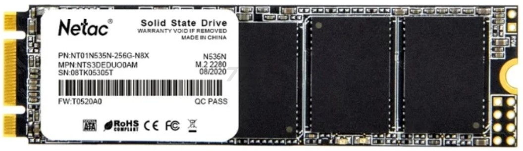 SSD диск Netac N535N M.2 SATA 256GB (NT01N535N-256G-N8X)