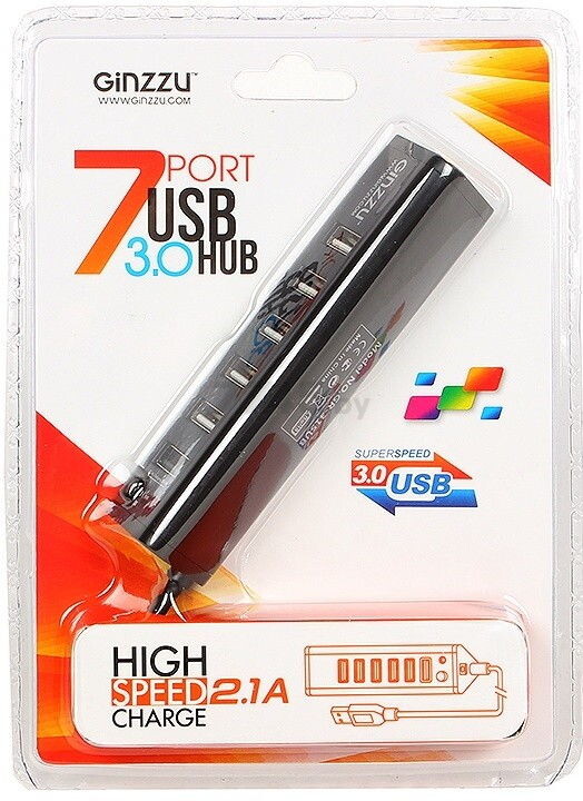 USB-хаб GINZZU GR-315UB - Фото 7