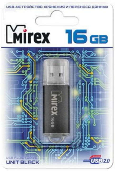 USB-флешка 16 Гб MIREX Unit Black (13600-FMUUND16) - Фото 4