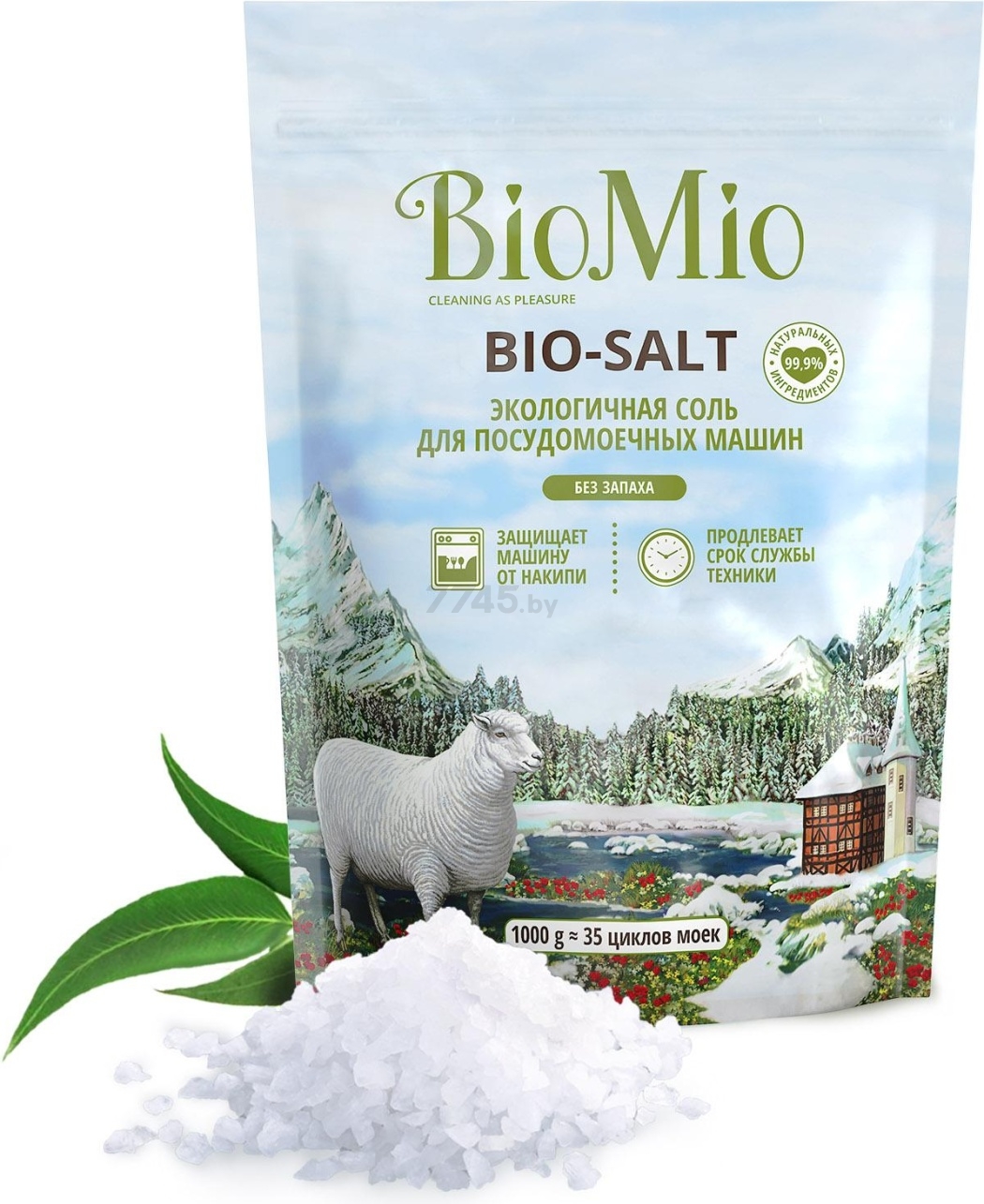 Соль для посудомоечных машин BIOMIO Bio-Salt 1 кг (4603014010728) - Фото 3