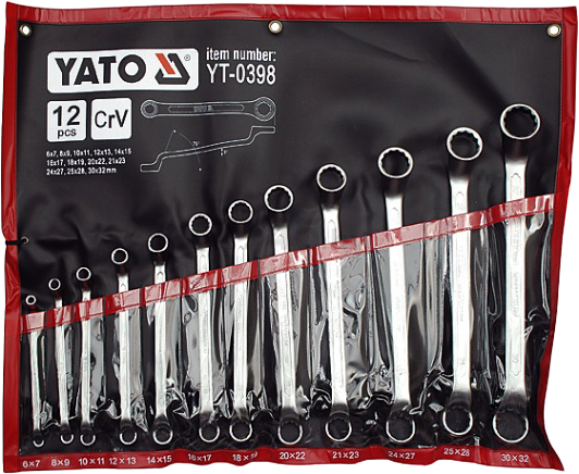 Набор ключей накидных 6-32 мм 12 предметов YATO (YT-0398)