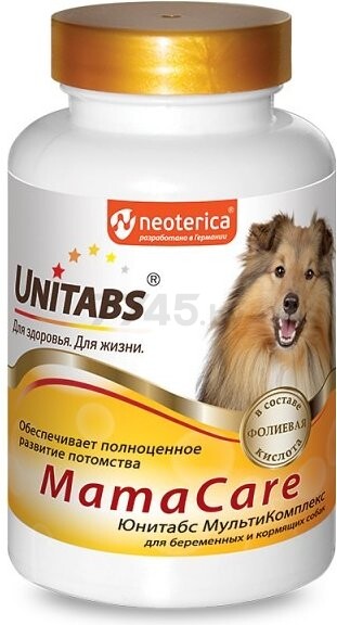 Добавка для собак UNITABS U208 UT МамаCare c B9 100 штук (4607092074221)