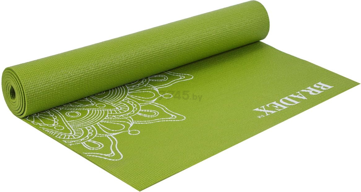 Коврик для йоги BRADEX SF 0404 зеленый с рисунком (173x61x0,4) - Фото 4
